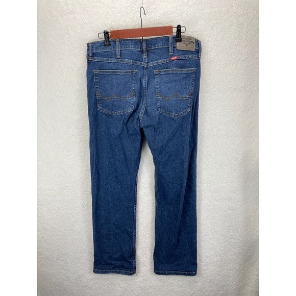Wrangler Premium Jeans Mens Sz 34x30 Slim Straight Leg Blue Denim 92SSWDX - Picture 5 of 7